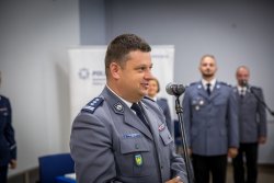 Zdjęcie kolorowe: insp. Piotr Kucia Zastępca komendanta Wojewódzkiego Policji w Katowicach