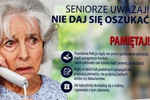 zdjęcie kolorowe: plakat akcji nie daj się  oszukać.