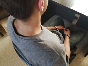 zdjęcie kolorowe: zatrzymany sprawca rozboju