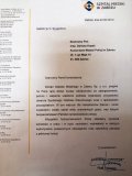 Zdjęcie kolorowe: list z podziękowaniami dla  zabrzańskiej policji