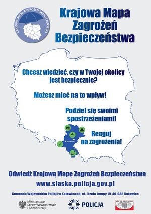Zdjęcie kolorowe: plakat krajowa mapa zagrożeń