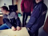 zdjęcie kolorowe:  Zatrzymany za włamanie  do salonu sukien ślubnych wraz z  policjantem.