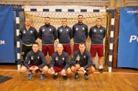 zdjęcie kolorowe: Zawodnicy podczas III Charytatywnego Turnieju Futsalu o Puchar Komendanta Miejskiego Policji w Zabrzu