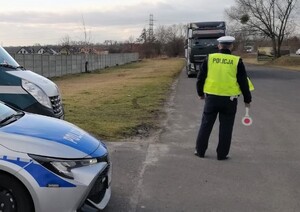 Zdjęcia kolorowe: policjant i radiowóz