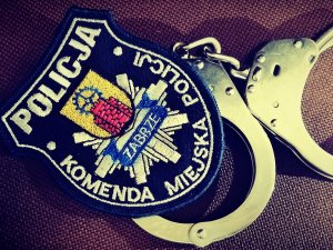 Naszywka zabrzańskie komendy i kajdanki
