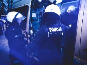 Policjanci podczas Zabezpieczenia meczu Górnika Zabrze z Legią Warszawa