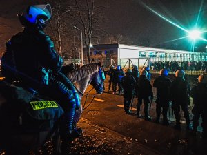 Policjanci podczas Zabezpieczenia meczu Górnika Zabrze z Legią Warszawa