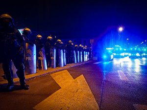 Policjanci podczas Zabezpieczenia meczu Górnika Zabrze z Legią Warszawa