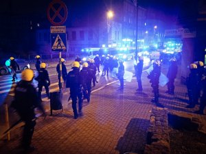 Policjanci podczas Zabezpieczenia meczu Górnika Zabrze z Legią Warszawa