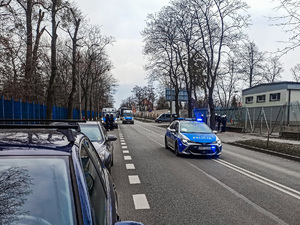 Policjanci podczas zabezpieczenia meczu górnika Zabrze