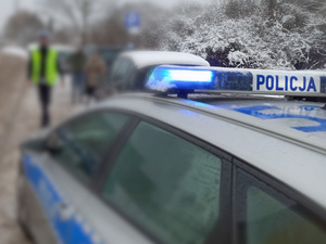 Radiowóz zimą
