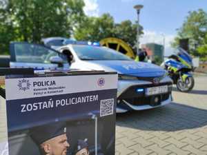 Policjanci podczas  pikniku rodzinnego