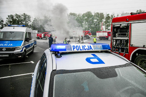 Policjanci podczas ćwiczeń Karambol 2023