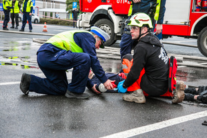 Policjanci podczas ćwiczeń Karambol 2023