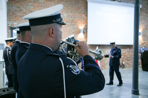 Na zdjęciu uczestnicy uroczystości z okazji święta policji w zabrzańskim garnizonie