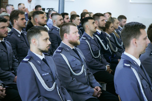 Na zdjęciu uczestnicy uroczystości z okazji święta policji w zabrzańskim garnizonie