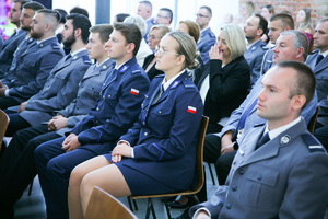 Na zdjęciu uczestnicy uroczystości z okazji święta policji w zabrzańskim garnizonie