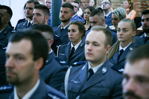 Na zdjęciu uczestnicy uroczystości z okazji święta policji w zabrzańskim garnizonie