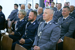 Na zdjęciu uczestnicy uroczystości z okazji święta policji w zabrzańskim garnizonie