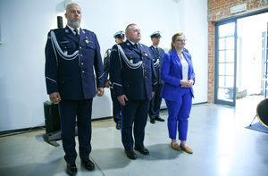 Na zdjęciu uczestnicy uroczystości z okazji święta policji w zabrzańskim garnizonie