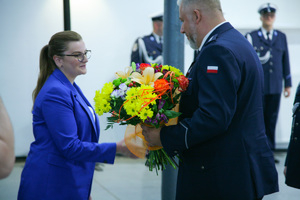 Na zdjęciu uczestnicy uroczystości z okazji święta policji w zabrzańskim garnizonie