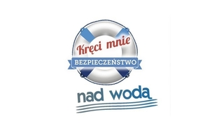 Logo akcji informacyjno-edukacyjnej pn. &quot;Kręci mnie bezpieczeństwo nad wodą&quot;.