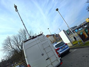 Na zdjęciu pojazd specjalny policji ruchome stanowisko dowodzenia