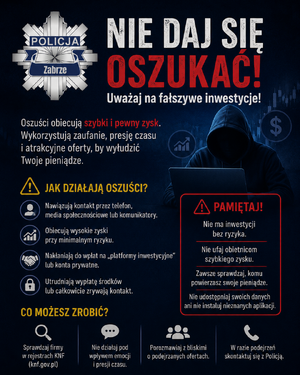 infografika o oszustwach inwestycyjnych
