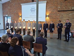 uczestnicy obchodów święta policji w zabrzu