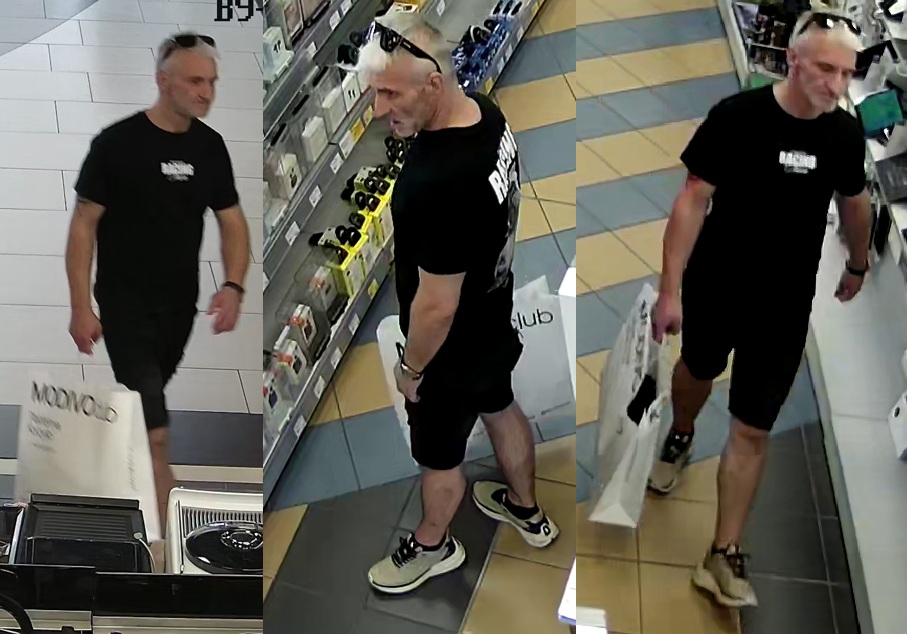 Policja w Zabrzu poszukuje sprawcy kradzieży słuchawek