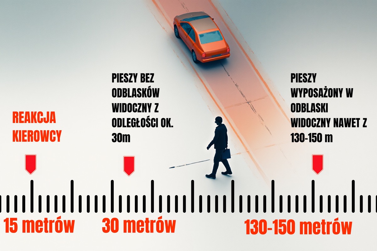 Akcja „Świeć Przykładem” zachęca pieszych do noszenia odblasków